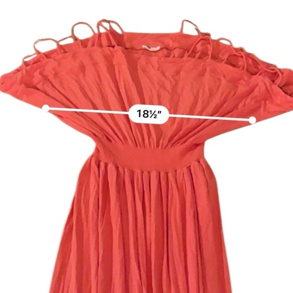 RTR Ingrid & Isabel Coral‎ Empire Waist Stretchy Off Shoulder Maxi Dress Sz S - Picture 12 of 14
